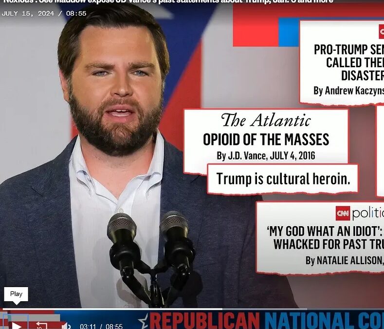 Trump “Picks” CIA/CNN-Connected “Created Legend” JD Vance as Vice President… After Vance Called him a “Total Fraud” & “America’s Hitler”